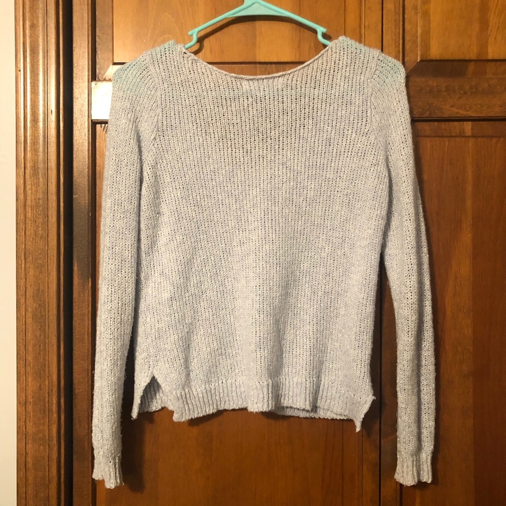 Abercrombie Kids Light Blue Sparkly Sweater Size M - Picture 6 of 8
